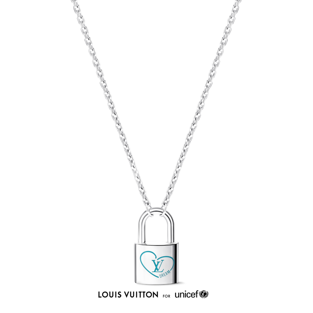 Silver Lockit x Felix Pendant, Silver and Blue Lacquer